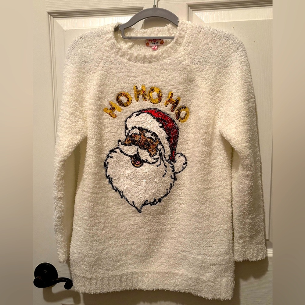Poof Santa Christmas Sweater